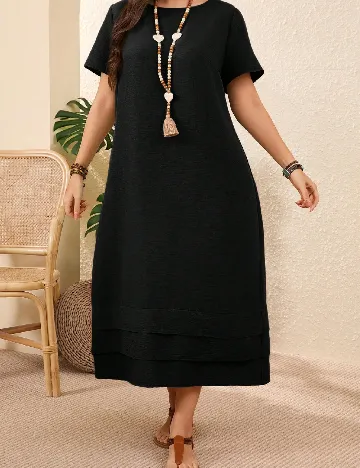 Rochie medie Emery Rose Curve, negru