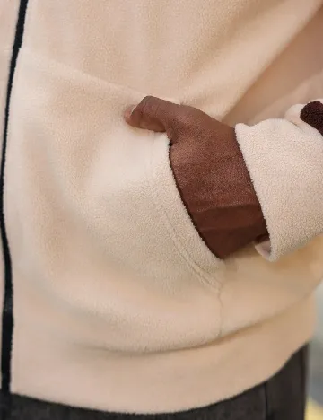 Hanorac SHEIN Plus Size Men, maro/crem