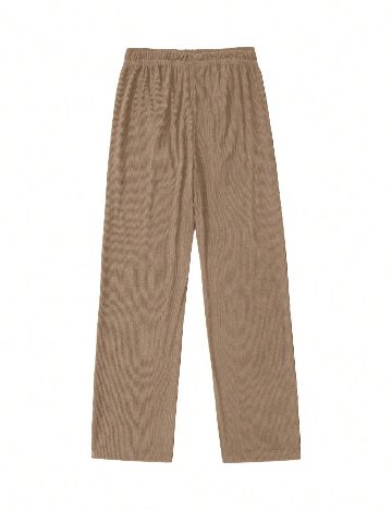 Pantaloni SHEIN Plus Size Men, maro deschis