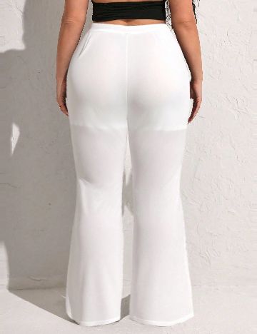 Pantaloni SHEIN CURVE, alb