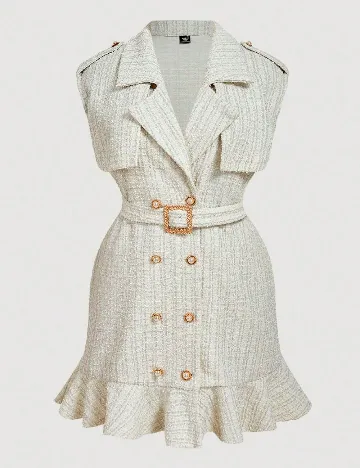 Rochie scurta SHEIN CURVE, bej