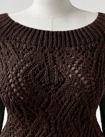 Pulover SHEIN CURVE, maro