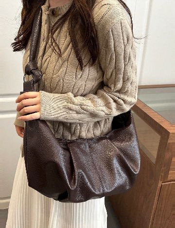 Geanta SHEIN, maro inchis