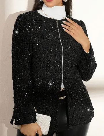 Jacheta SHEIN CURVE, negru