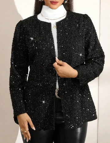 Jacheta SHEIN CURVE, negru