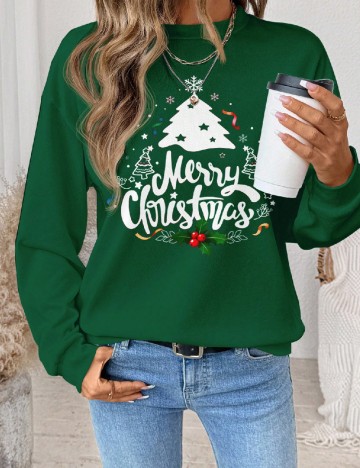 Bluza Oversize SHEIN, verde