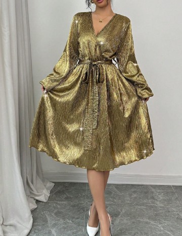 Rochie scurta SHEIN, auriu