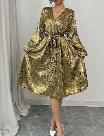 Rochie scurta SHEIN, auriu