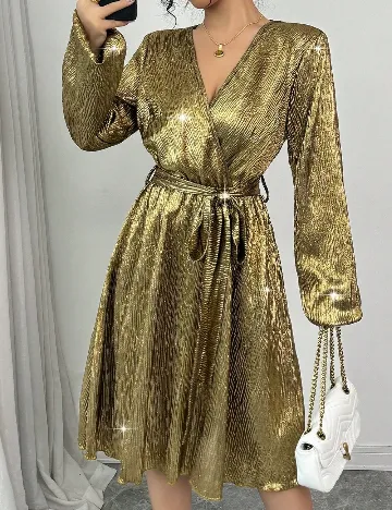 Rochie scurta SHEIN, auriu