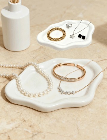 Set tavite 2 bucati SHEIN, alb