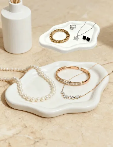 Set tavite 2 bucati SHEIN, alb