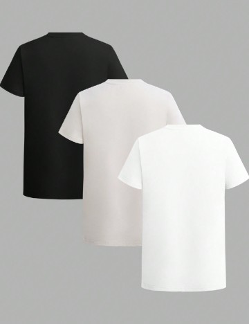 Set Tricouri 3 bucati SHEIN, mix culori