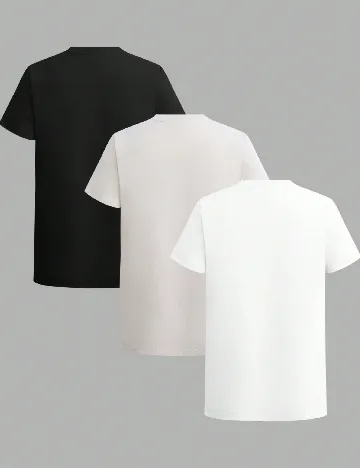 Set Tricouri 3 bucati SHEIN, mix culori