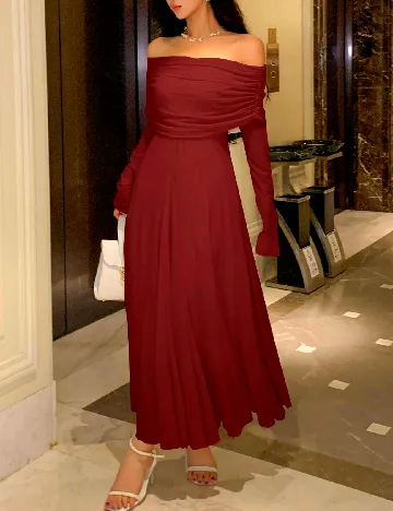 Rochie medie Dazy, rosu