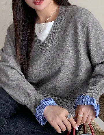 Bluza Dazy Plus Size, gri