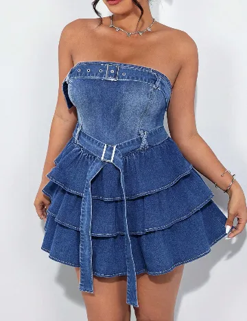 Rochie scurta SHEIN CURVE, albastru