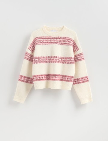 Pulover Reserved, ecru