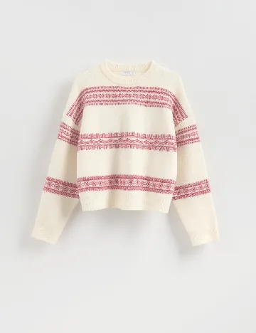 Pulover Reserved, ecru