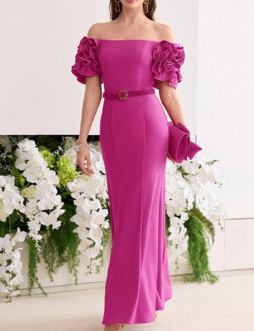 Rochie lunga MOTF, roz