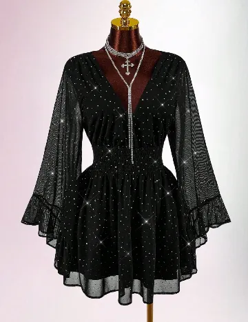 Rochie scurta SHEIN CURVE, negru