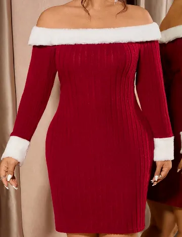 Rochie scurta SHEIN CURVE, rosu