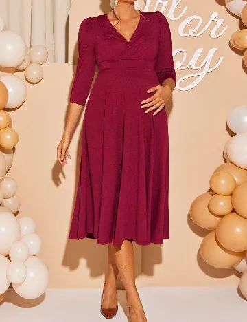 Rochie medie SHEIN Maternity, rosu