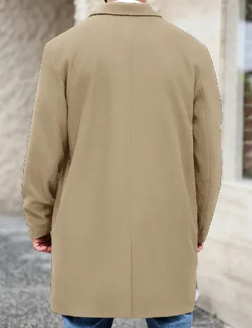 Palton SHEIN Plus Size Men, bej