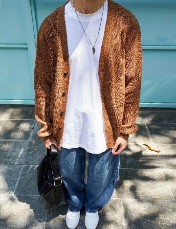 Cardigan SHEIN, maro