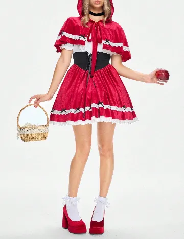 Compleu Romwe, rosu/alb