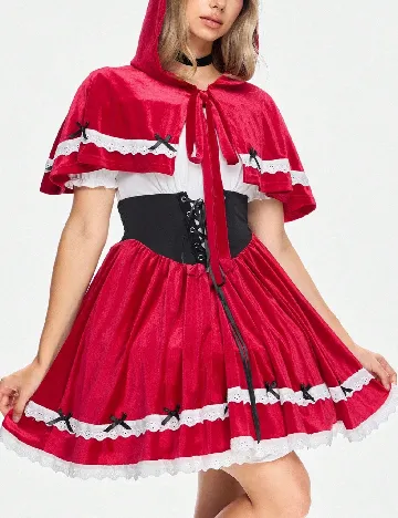 Compleu Romwe, rosu/alb