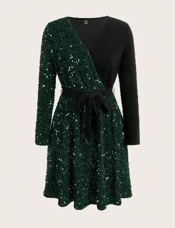 Rochie scurta SHEIN, verde