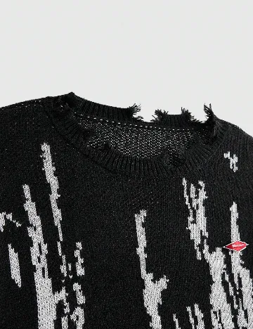 Pulover SHEIN Plus Size Men, negru/gri