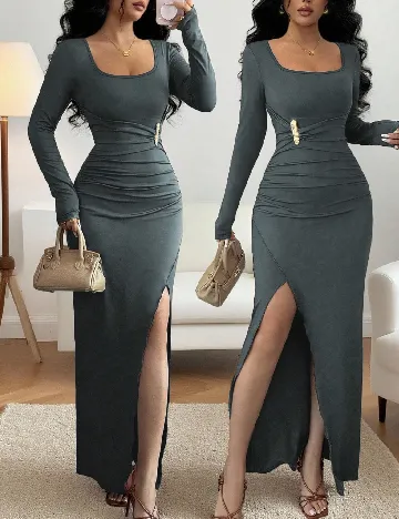 Rochie lunga SHEIN, gri