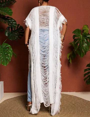 Kimono SHEIN CURVE, alb