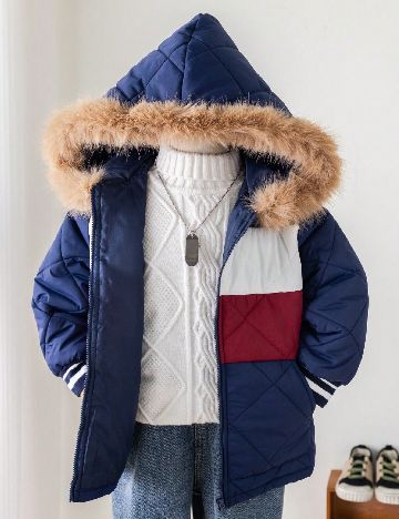 Geaca Shein Kids, bleumarin