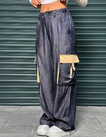 Pantaloni SHEIN, albastru