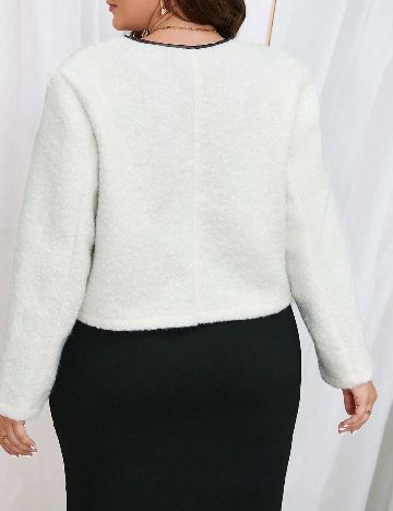 Jacheta SHEIN CURVE, alb