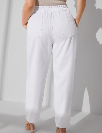 Blugi SHEIN CURVE, alb