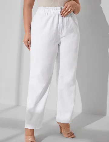 Blugi SHEIN CURVE, alb