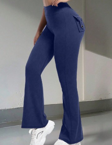 Pantaloni SHEIN CURVE, bleumarin