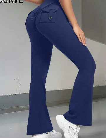 Pantaloni SHEIN CURVE, bleumarin