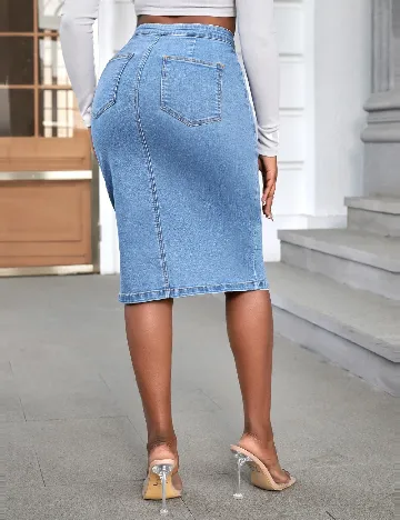 Fusta SHEIN, albastru