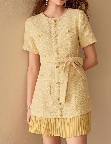 Rochie scurta MOTF, galben