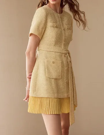 Rochie scurta MOTF, galben