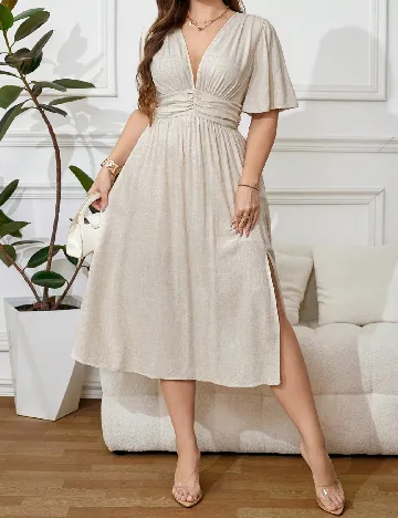 Rochie medie SHEIN CURVE, bej