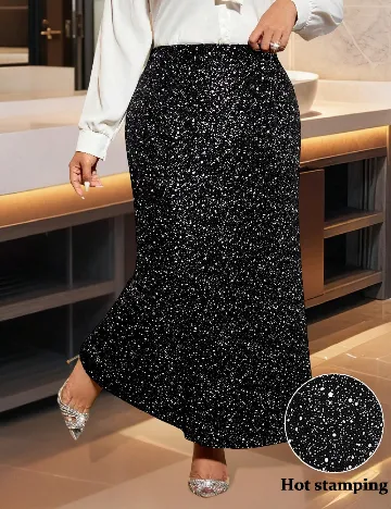 Fusta SHEIN CURVE, negru