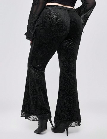 Pantaloni Romwe Plus Size, negru