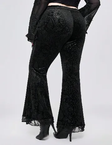 Pantaloni Romwe Plus Size, negru