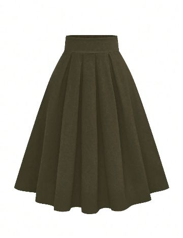 Fusta SHEIN CURVE, verde