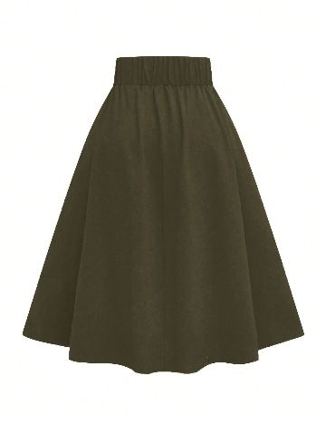 Fusta SHEIN CURVE, verde